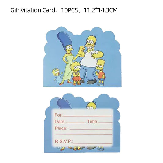 Cartes d'Invitation Simpsons
