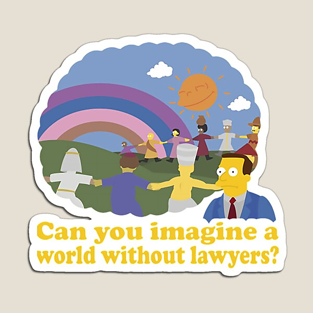 Magnet Simpsons - Lionel Hutz « A World Without Lawyers »