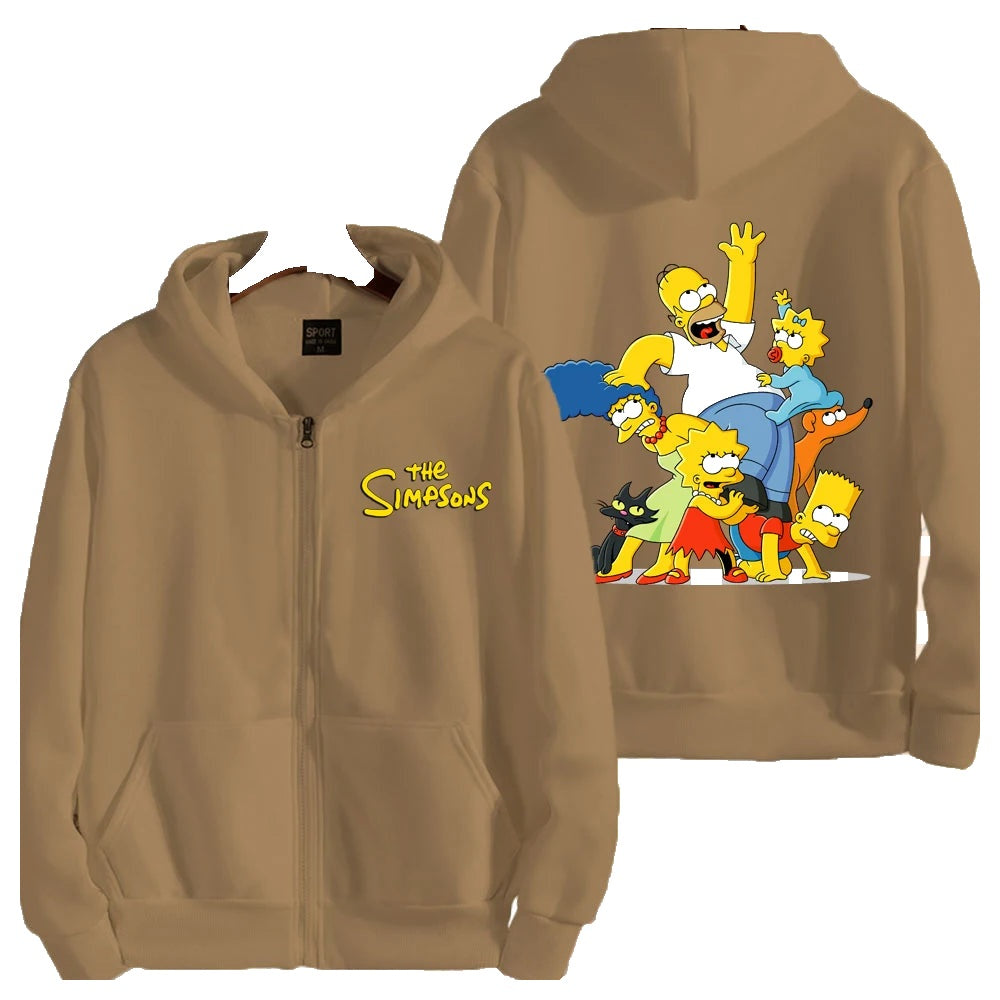 Sweat Simpsons - Famille Zippé