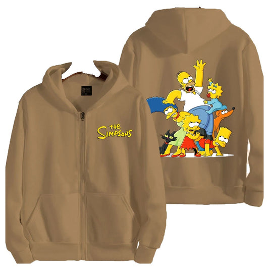 Sweat Simpsons - Famille Zippé