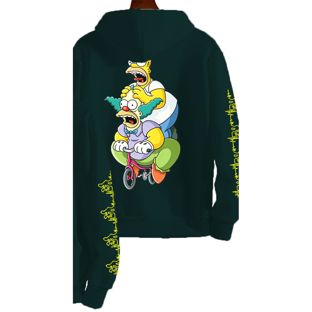Pull à Capuche Simpsons - Krusty à Vélo