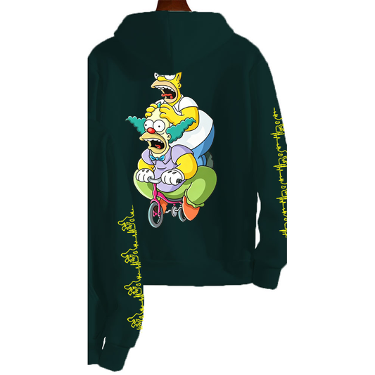 Pull à Capuche Simpsons - Krusty à Vélo