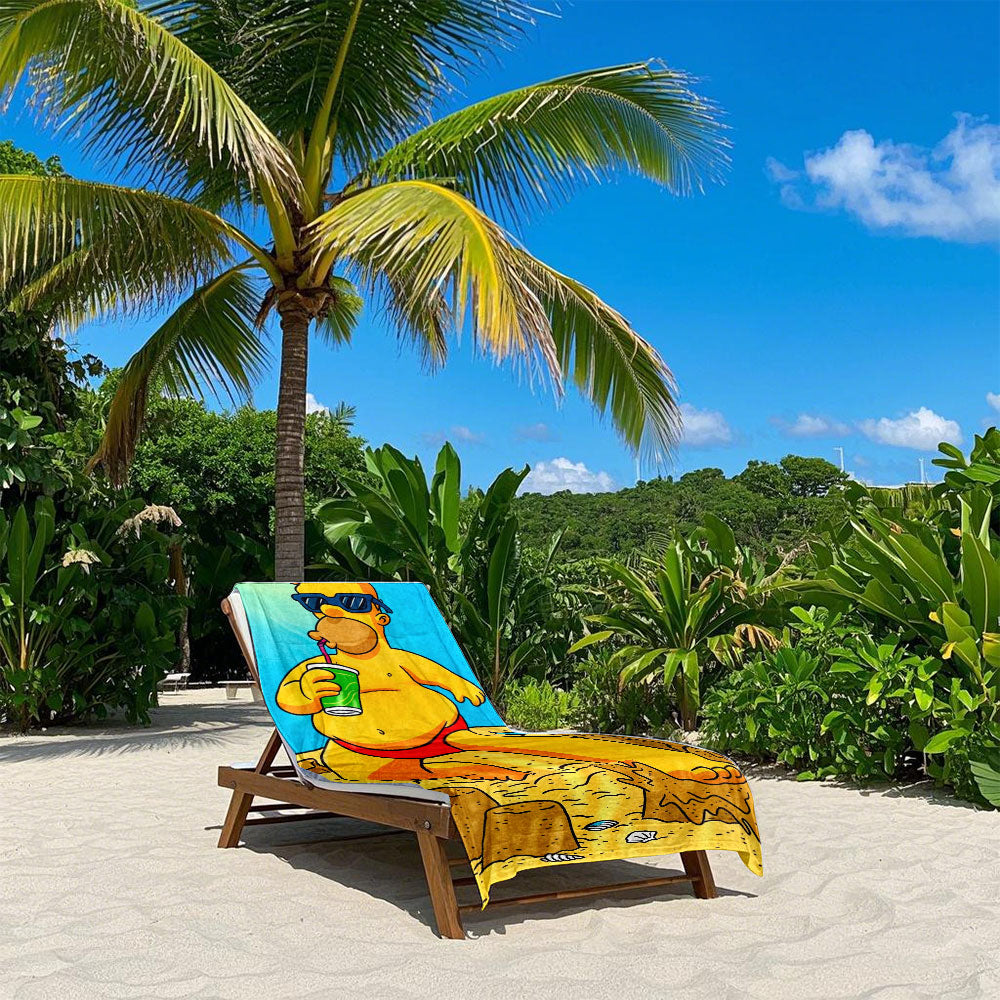 Serviette de Plage Simpsons - Homer Cocktail