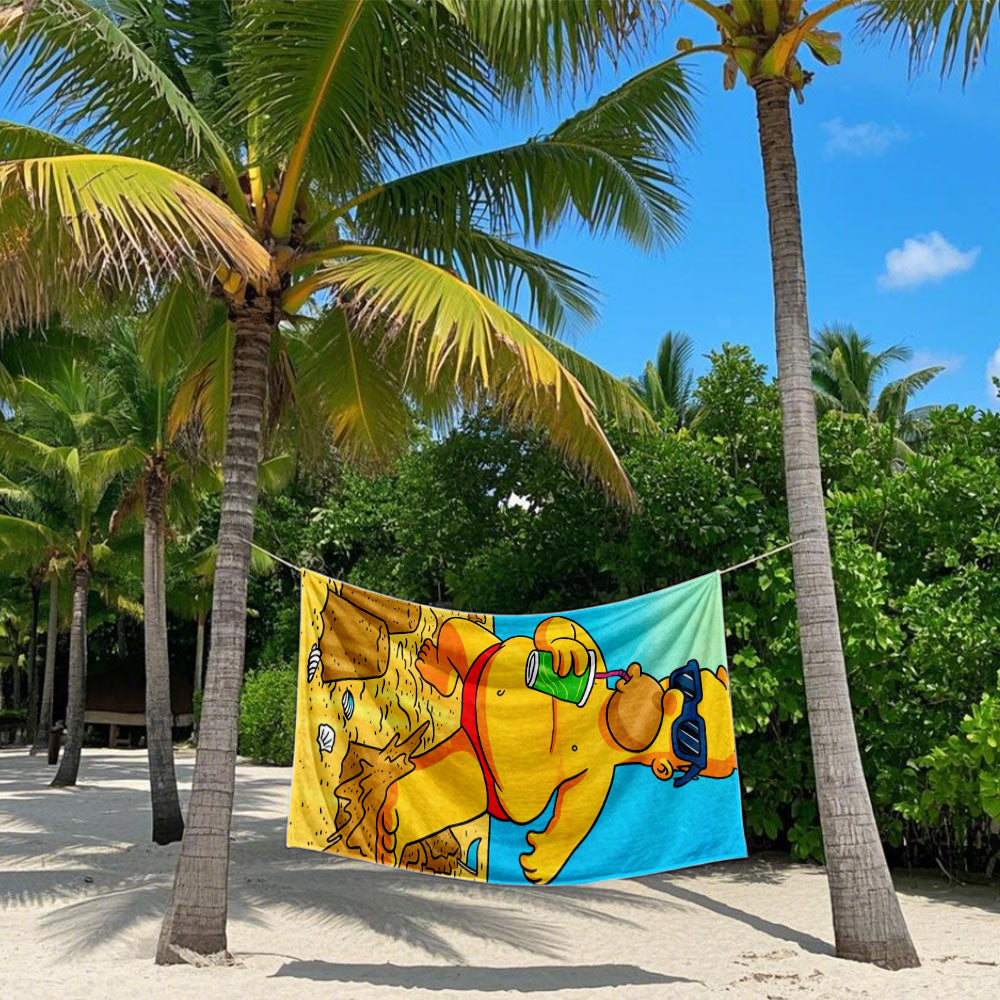 Serviette de Plage Simpsons - Homer Cocktail