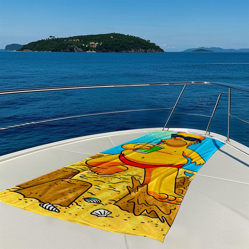 Serviette de Plage Simpsons - Homer Cocktail